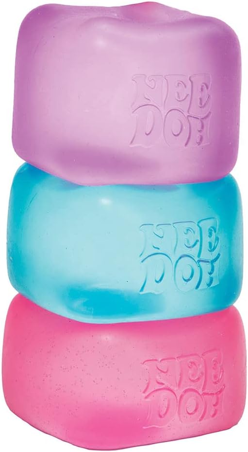 Schylling Needoh Nice Cube Sensory Toy with a Super Solid Squish - Always Returns to its Square Shape - Ages 3 and Up - 1 or 3 Pack Assorted Colours (Nice Cube. 1/3 Pack. Colours Chosen at Random) - Image 5